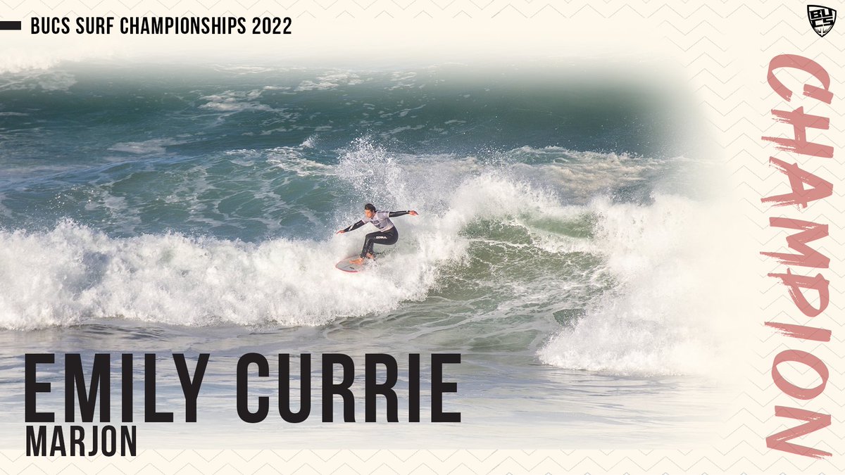 BUCSsport's tweet photo. Your BUCS Surf 2022 championsπ
Menβs Individual - Jay Longman (@TheSUFalExe)
Womenβs Individual - Emily Currie (@marjonuni)
#BUCSSurf https://t.co/iOS8d9LqZf