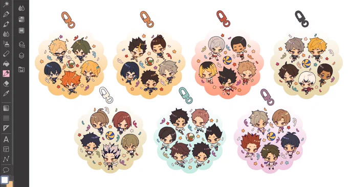 updated haikyuu group charms!  