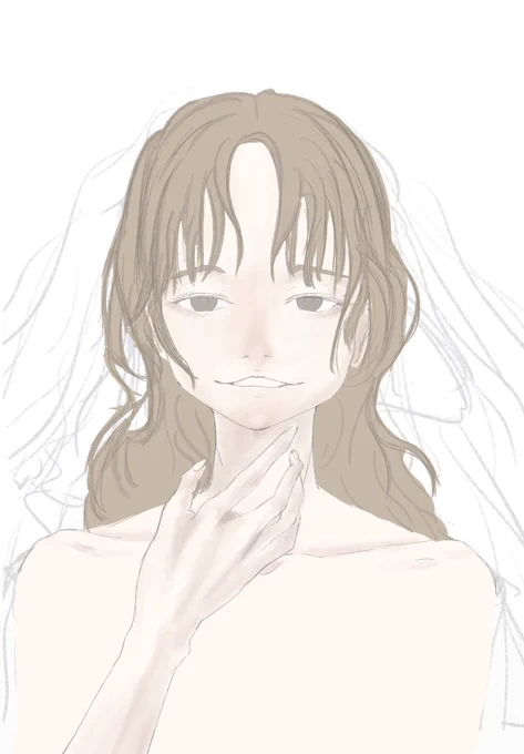 #れいじるの毎日チャレンジ 299日目 +35分取り敢えず肌の質感を+し始めましたまだこの時点でだからか火傷感?みたいに見えちゃうんだよなぁ 