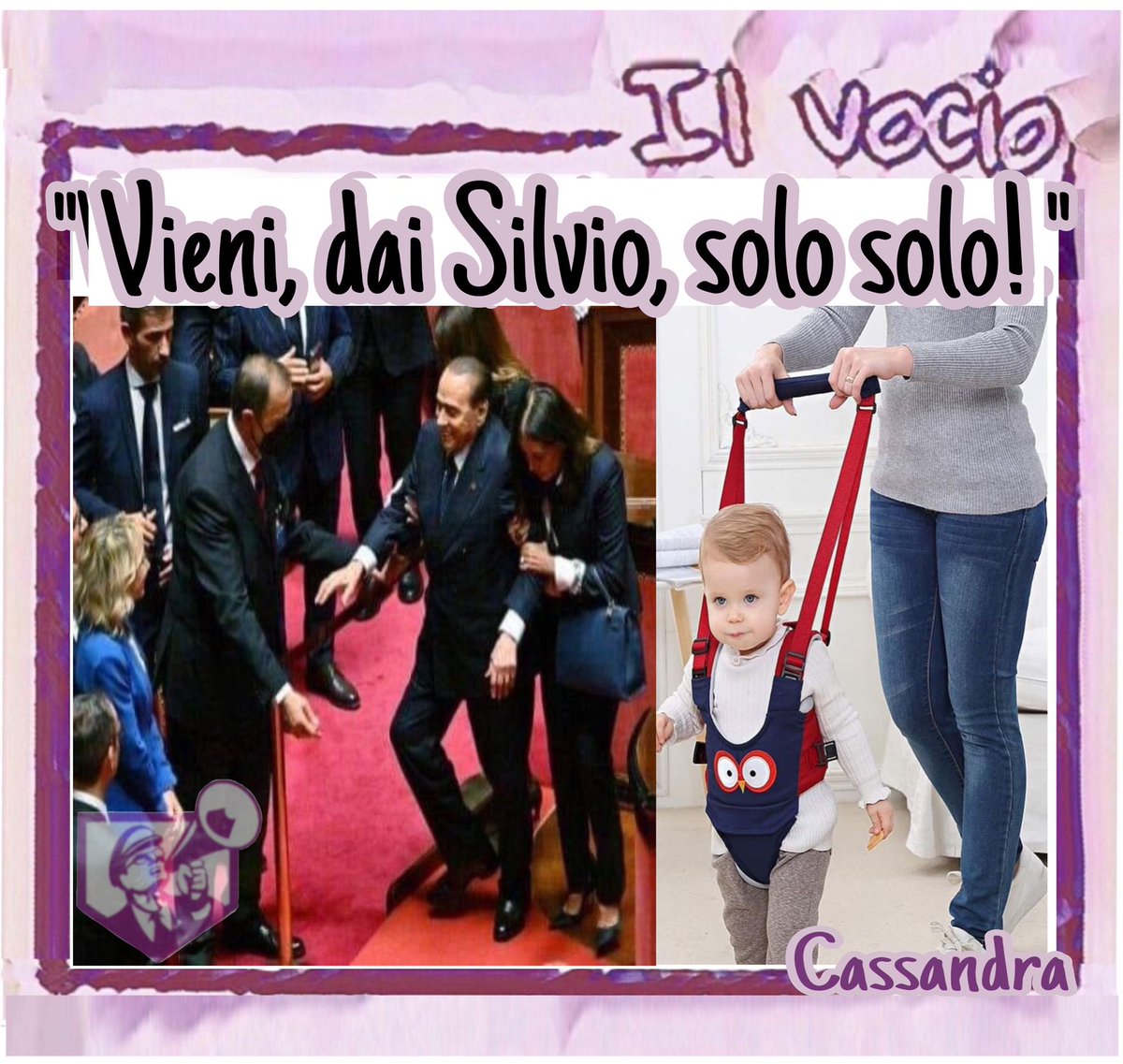 ilvocio's tweet photo. Vieni, dai Silvio, solo solo!

Cassandra @Cassandracaru
#16Ottobre #ilvocio
#Berlusconi #difficoltà  #senatore #barcolla #primipassi #LaRussa #senatodellarepubblica https://t.co/bLmyhHjSdG