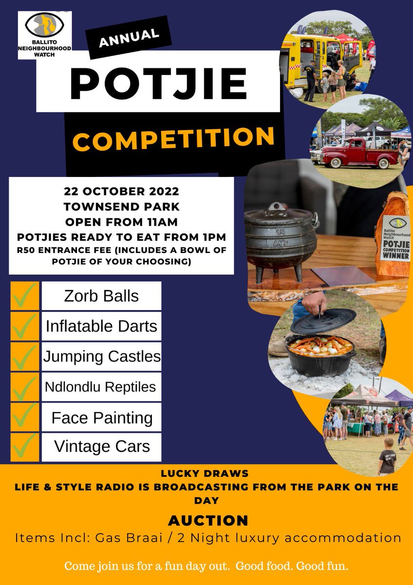 LantekComputers's tweet photo. Don’t miss the chance to see team Lantek at Ballito’s annual potjie competition! 🥘 https://t.co/Dbmh0gOP0r