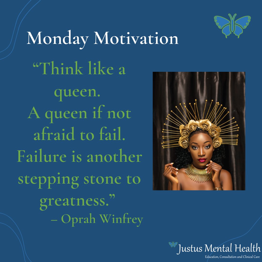 Justus_mh's tweet photo. #MondayMotivation

Failure is inevitable and universal
Courage to keep going despite failure is much less common.  Be courageous.

@oprah #MentalHealthMatters #MentalWellbeing #justusmentalhealth https://t.co/vjKrN39Bqj