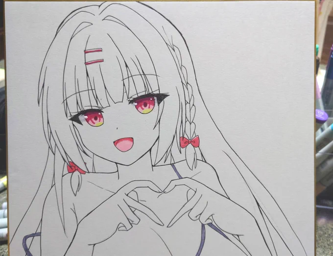 目を塗ったよ 