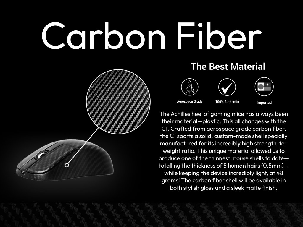 Midnight Thread | C1 Carbon Fiber Gaming Mouse tweet media