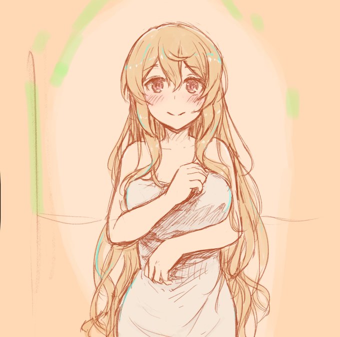 お風呂にお誘いしてくる村雨ちゃん落書き 