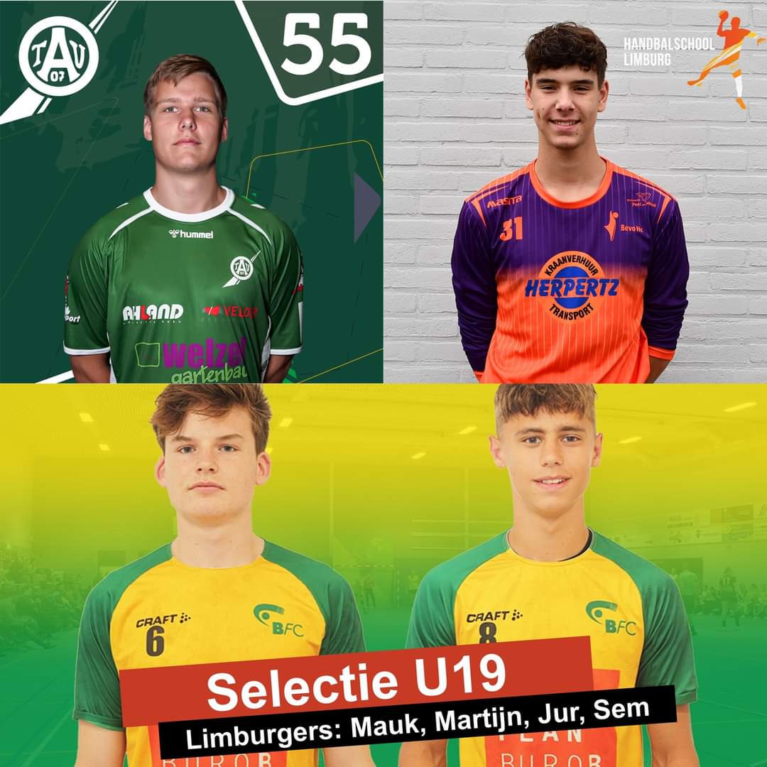 LimburgHandbal's tweet photo. Next Generation U19 🇳🇱
Vandaag toernooi tegen België en Luxemburg‼️Deze kerels trainen bij onze Handbalschool Limburg in het TalentPLUS programma bij 👉 PRFRM Fitness en StaBility performance training🦁 Mauk Rutten 🦁 Martijn Hendriks 🦁 Jur Eussen 🦁 Sem Crombach en Lou Peters https://t.co/uoUH0Nlsd9