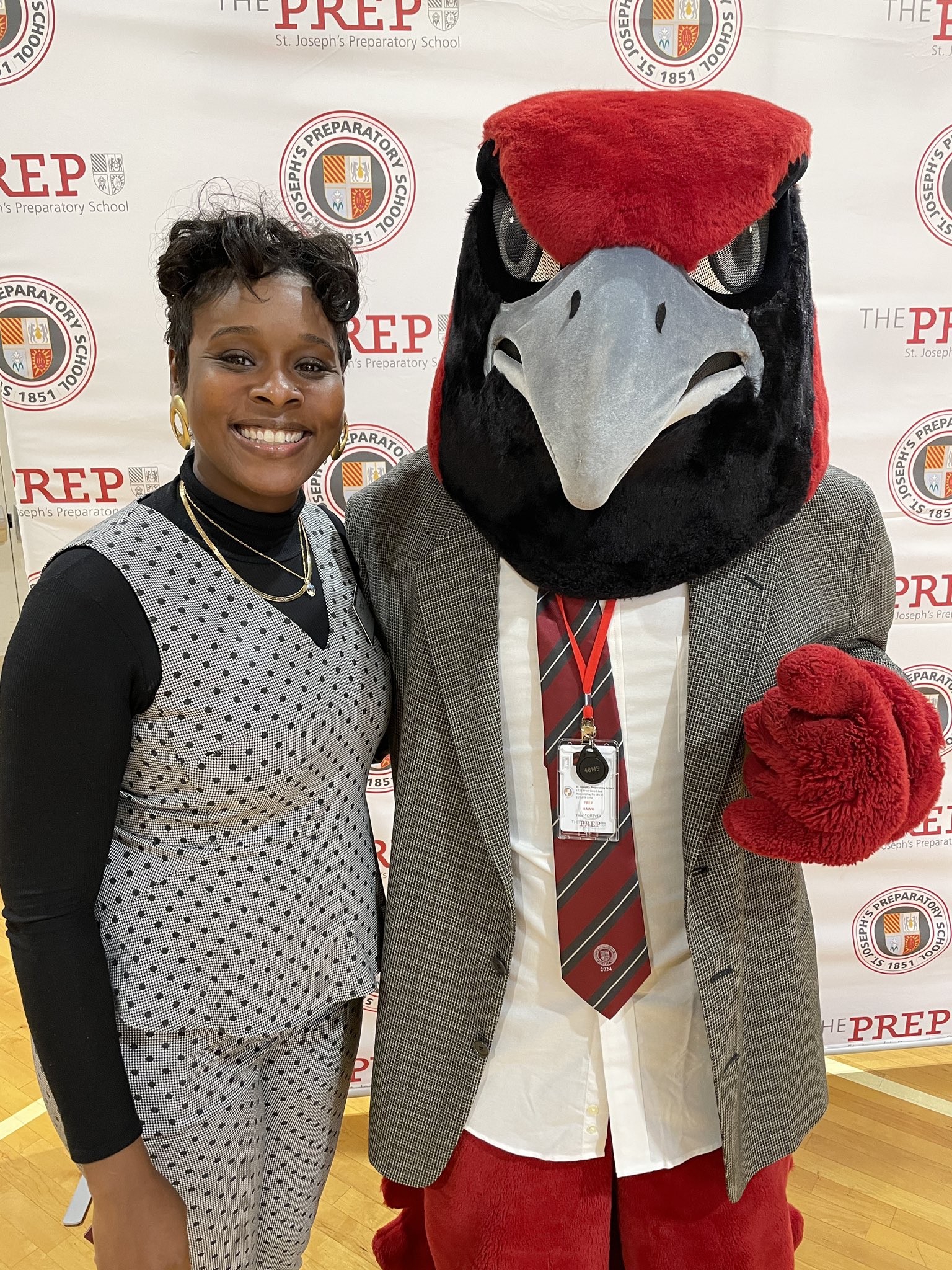 St. Joe's Prep on Twitter: "Ms. Brown, our DEI Director, and Prep Hawk 