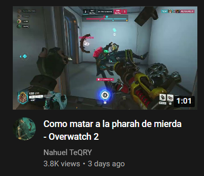 Nadie:

Mis recomendados de Youtube: