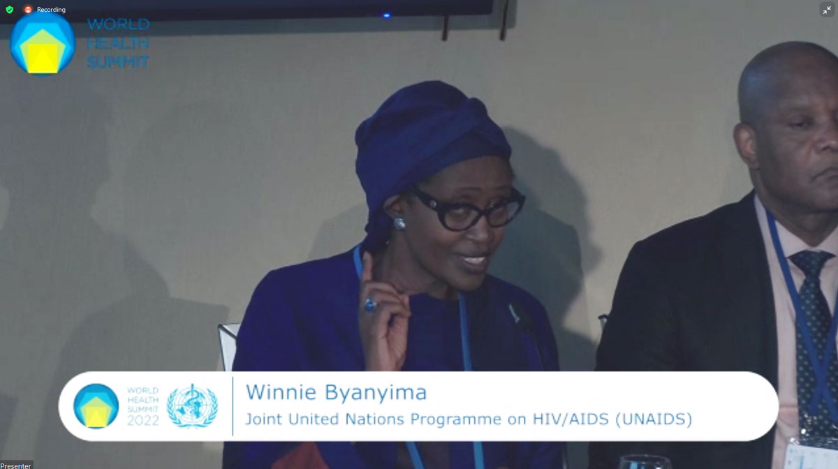 We have learned, we know how to #endAIDS, and any other pandemic or future one: 1. Work in partnership 2. Put human rights & communities at the centre 3. Provide financing 4. Use the data - @Winnie_Byanyima speaking at #WHS2022 Addressing Inequalities in the AIDS Response panel