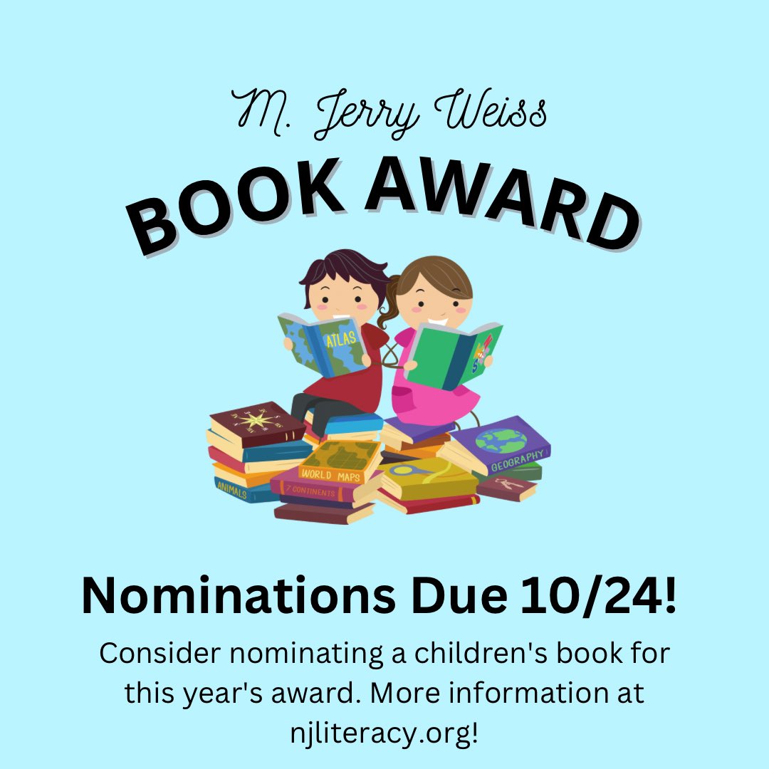 Get those nominations in!! What book do you think deserves to be recognized? docs.google.com/forms/d/e/1FAI… #mglit #kidlit #teach #teachers #teaching #schools <a href="/njla/">New Jersey Library Association (NJLA)</a> <a href="/njea/">NJEA</a> <a href="/ILAToday/">ILA</a> #edchat #elachat #engchat #mglitchat #litchat