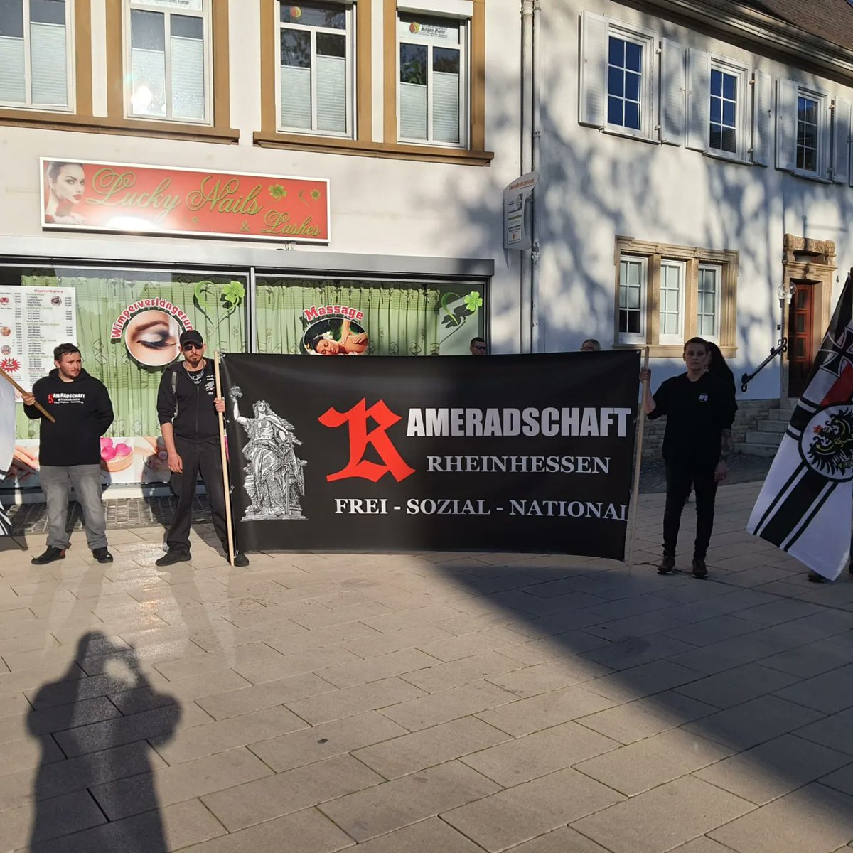 RKameradschaft's tweet photo. kam natürlich nichts rum bei dieser Minusseele. 
Am Wörrstädter Bahnhof angekommen wurde die Tour der Gerechtigkeit 2022 beendet. https://t.co/oujQlSJ4gK