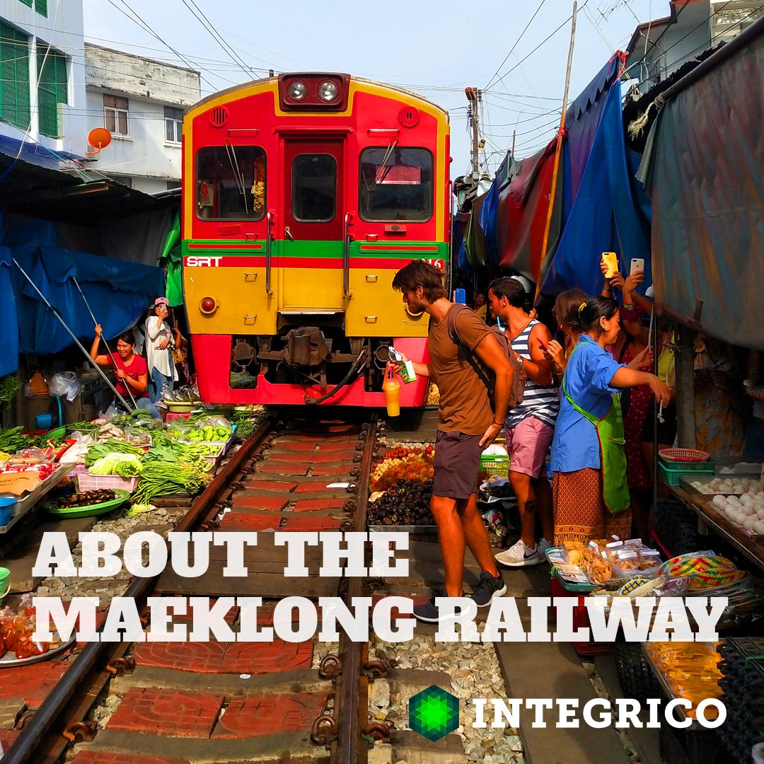 IntegriCo_'s tweet image. The Maeklong Railway located in Bangok-Samut Songhkram, Thailand is famous for running through one of the largest fresh seafood markets in Thailand. As a major tourist destination and one of the World's Most Impressive Railroads, it is widely admired by its fans at IntegriCo!