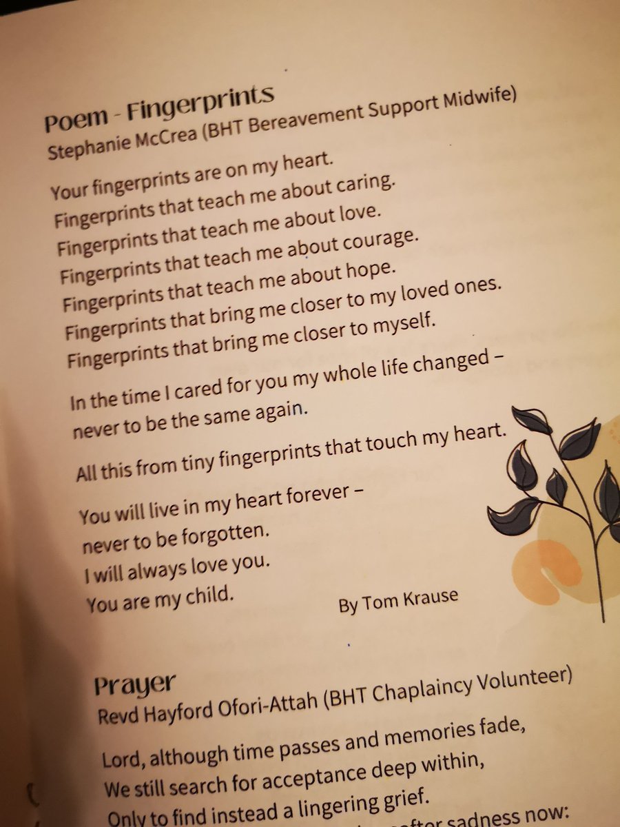 BHT.Pastoral&Spiritual.Care (@bhtcare) on Twitter photo Grateful to be able to organise a baby memorial service after 3 long years. Thank you to all our chaplaincy volunteers and colleagues who came out to offer support.๐โฅ๏ธ
<a href="/BHTPatientExp/">BHTPatientExperience</a>
<a href="/BucksHealthcare/">Buckinghamshire Healthcare NHS Trust</a>
<a href="/TinaCharlton9/">Tina Charlton</a>
@karenabonner2 Grateful to be able to organise a baby memorial service after 3 long years. Thank you to all our chaplaincy volunteers and colleagues who came out to offer support.๐โฅ๏ธ
<a href="/BHTPatientExp/">BHTPatientExperience</a>
<a href="/BucksHealthcare/">Buckinghamshire Healthcare NHS Trust</a>
<a href="/TinaCharlton9/">Tina Charlton</a>
@karenabonner2