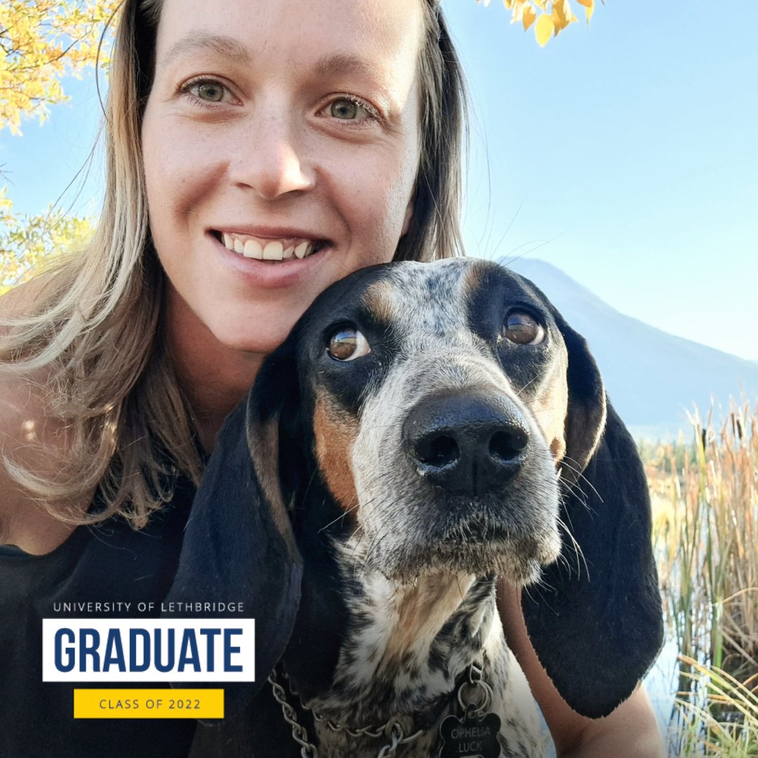 UofLGradStudies's tweet photo. Master of Education (counselling psychology) graduate Chloe Luck (MEd '22) has spent the last two years working hard on her degree. Read more about Chloe's ULethbridge experience: https://t.co/kGBS45Dp3b
#AmazingGradStudents #ULethbridgeGrads #ulethgrad2022 #gradstudies https://t.co/TtdP50RRYs