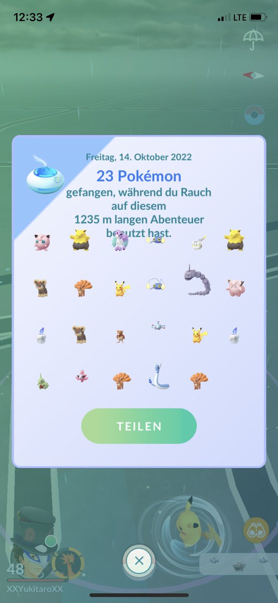 XYukitaroX's tweet photo. Freitag ist ein wildes Bisaflor aufgetaucht mit 2038 Punkten und geflüchtet. Davon habe ich 23 Pokémon gefangen und bin 1235 m gegangen. 🐱
#AdventureIncense
#dailyincense
#ポケモンGO
#PokemonGo
#Bisaflor
#Venusaur
#フシギバナ https://t.co/dNgDqxPpmW