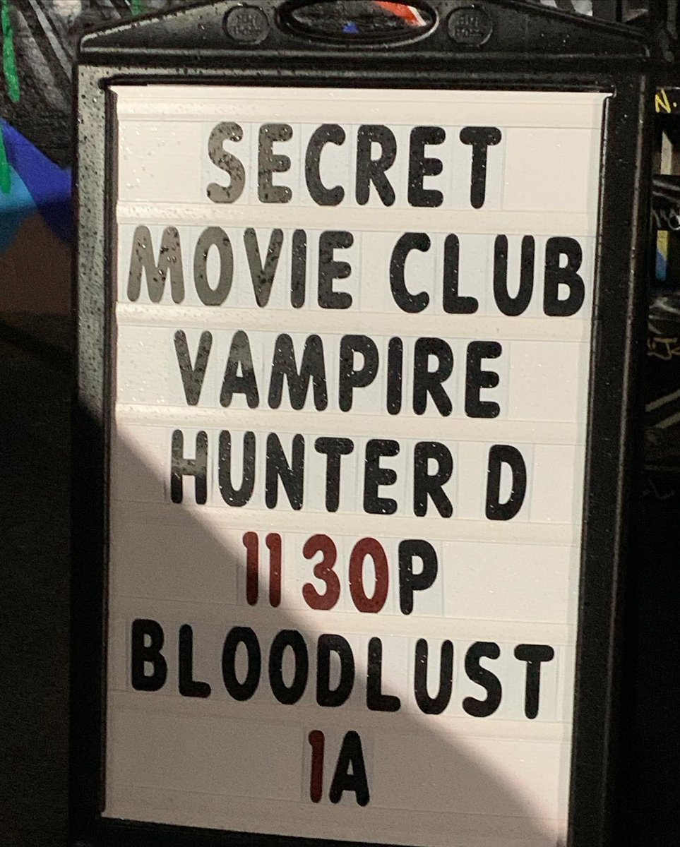 themenguin's tweet photo. When you go to midnight Vampire Hunter D double feature, you had better dress for the occasion!
#vampirehunterd #vampirehunterdbloodlust #secretmovieclub #sciencefictiondoublefeature https://t.co/kNc1HZ0BHX