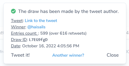 RustOPgg's tweet photo. @haisails Congrats! You won the frostbite giveaway! Make a ticket in the discord to claim. You have 24hours! https://t.co/R2SWAkZarw