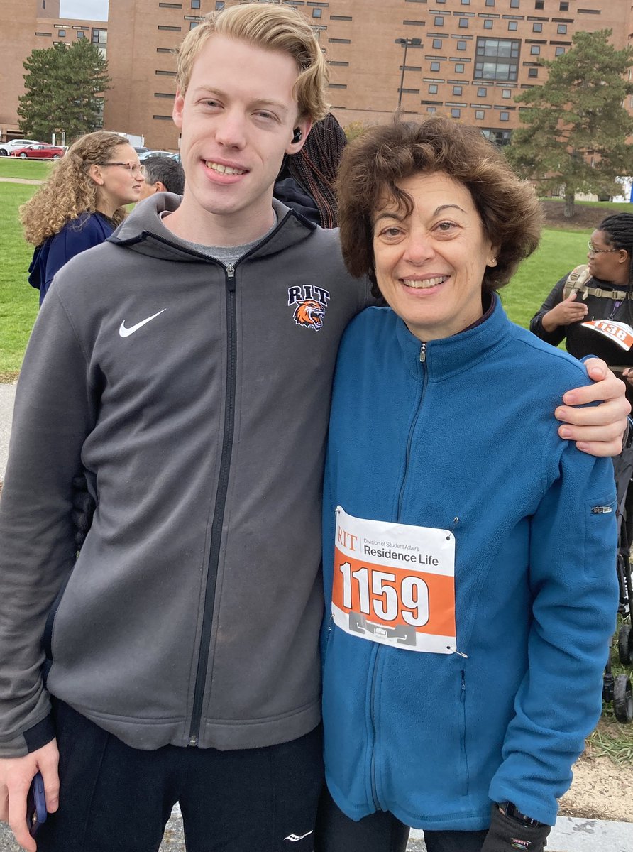 CornelyKathleen's tweet photo. Son Geoffrey is in the last year of his program @RITtigers, so this is our last #BrickCityWeekend. Cider donuts @WickhamFarms, a victorious @RITMHKY game, dinner @rocthevesper, 5K race and brunch @Highland_Diner were some of the highlights. Great fall weather as well. Go Tigers! https://t.co/61sDIEDAbC