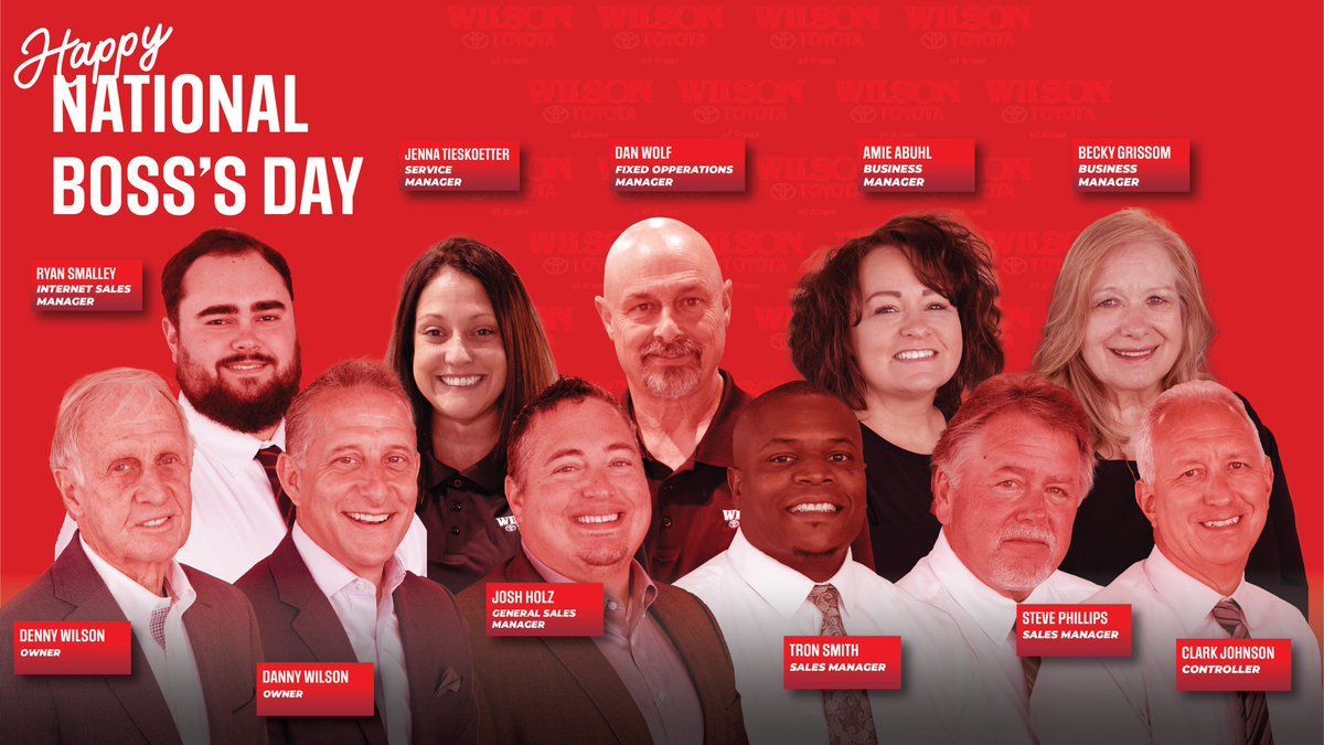 WilsonofAmes's tweet photo. Happy National Boss’s day. We admire all of your hard work and dedication ♥️ https://t.co/dJ26CpJK5o
