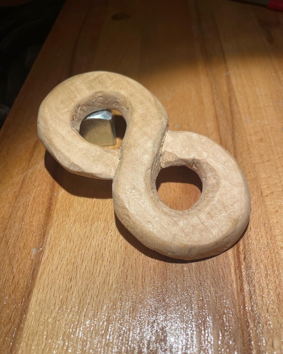 Finished this piece with some homemade beeswax polish. #woodcarving