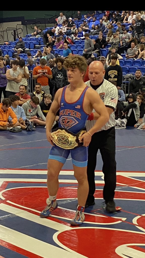 Super 32 Final Results: 

145lbs - Dylan Gilcher (DCC) wins 6-5 over Dalton (CO) to bring home the belt!

120lbs - Milani (OLSM) 4th
126lbs - Davis (Dundee) 3rd
126lbs - Heethuis (DCC) 6th