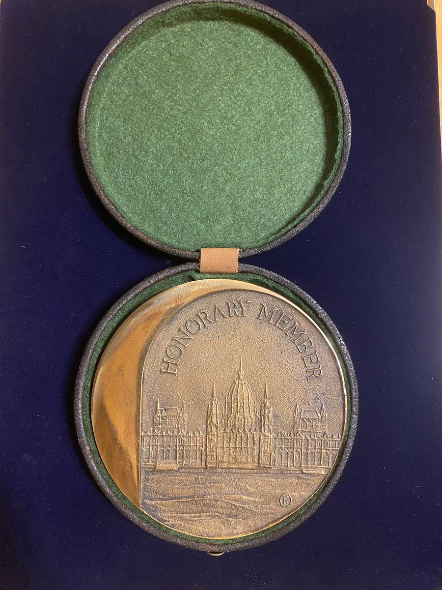 Dr Zoltán Patay was awarded this medal from the #Hungarian Neuroradiologist Society last week which was accepted by his son Farkas Patay. @StJudeResearch @The_ASPNR @drmankad @ESNRad @spinacademics