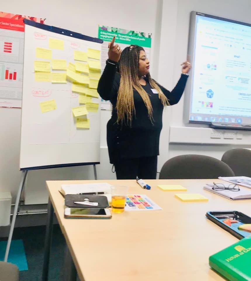 Zebra_carol's tweet photo. #onthisday 2019 an honour for Zebra #UNYA intern & I to be part of the @OfficialUoM lecture & planning day for #EmpoderaData Data Skills for the #sustainabledevelopmentgoals in #LatinAmerica - Thank you to Prof @JackieCarter & #DrVanessaHiggins for the invitation #act4sdgs https://t.co/6JhNlXreqH