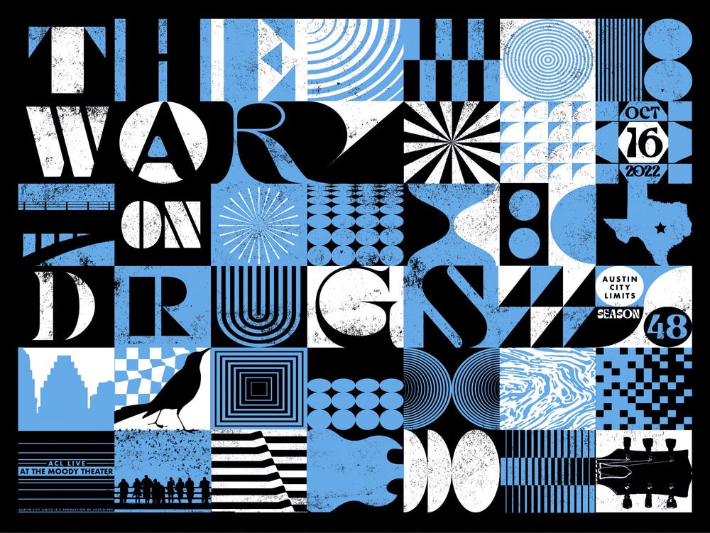 John Estrada (@john_estrada) on Twitter photo Tonight’s poster for <a href="/TheWarOnDrugs/">The War on Drugs</a> <a href="/acltv/">Austin City Limits</a> taping is by <a href="/NateDuval/">Nate Duval</a>!
Get it here: shop.acltv.com/collections/po… Tonight’s poster for <a href="/TheWarOnDrugs/">The War on Drugs</a> <a href="/acltv/">Austin City Limits</a> taping is by <a href="/NateDuval/">Nate Duval</a>!
Get it here: shop.acltv.com/collections/po…