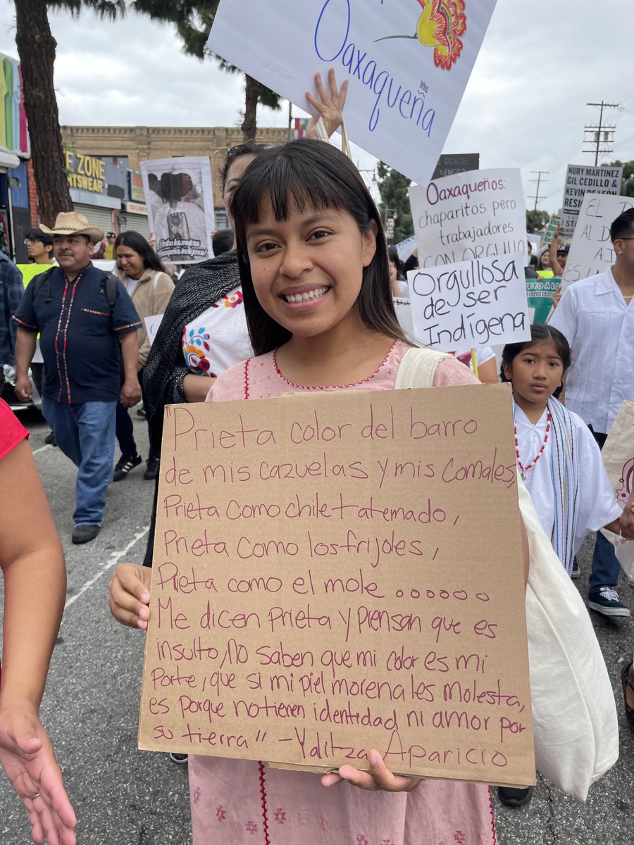 bnico004's tweet photo. Yesterday's march is nothing short of what has been built by our elders in the past 50+ yrs throughout #California and what as children, grandchildren, and great-grandchildren we continue to build and sustain- Indigenous sovereignty! #Indigenous #Sovereignty #Oaxacans #TongvaLand https://t.co/ltr2DPpgUL