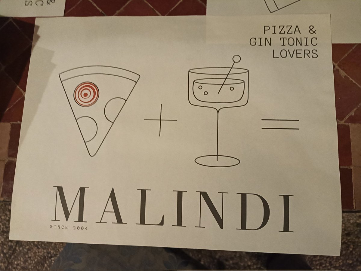DanielHegman's tweet photo. Excellent use of behavioural sciences by Malindi! How to increase the number of customers purchasing an alcoholic drink with their pizza, particularly of gin an tonic? This is how 👇🤓 https://t.co/hvs9AVvDks