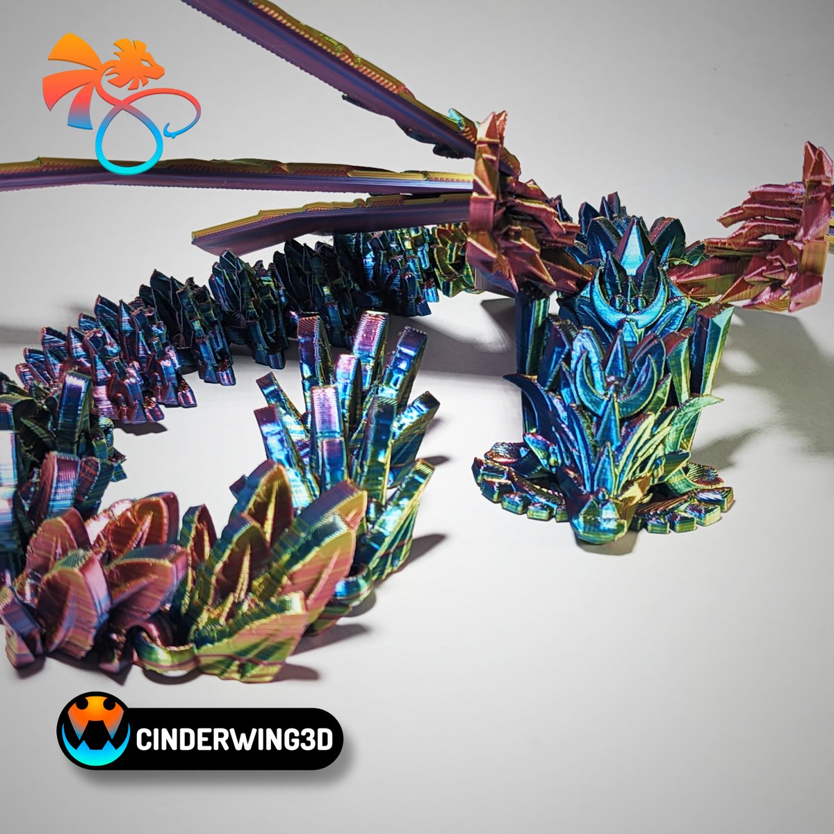 cinderwing3D's tweet photo. Here are just a few photos done by our photographer @Jazzy_Plz <3 The dragon was printed in Amolen Red, Yellow, Blue Triextrusion! Other brands can be used as well as long as it is specifically Red, Yellow, Blue! #3Dprinting #infinitydragon #cinderwing3d #cinderwing https://t.co/40802Vt6BW