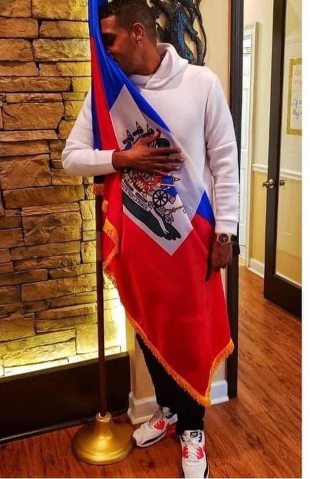 HBeaucejour's tweet photo. The flag is our pride … he carried it all around the world till the end of his life … give the family a national funeral … Mika a REAL AMBASSADOR . #haiti #Mikaben #musicstar https://t.co/mFBJld6VzE