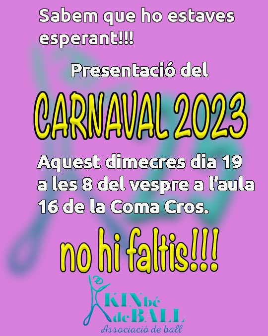 kinbedeball's tweet photo. Aquest dimecres a les 8 del vespre a l’aula 16 de la Coma Cros #telovaaperdé?  No hi falteu!!! https://t.co/ePHsFp6vv9
