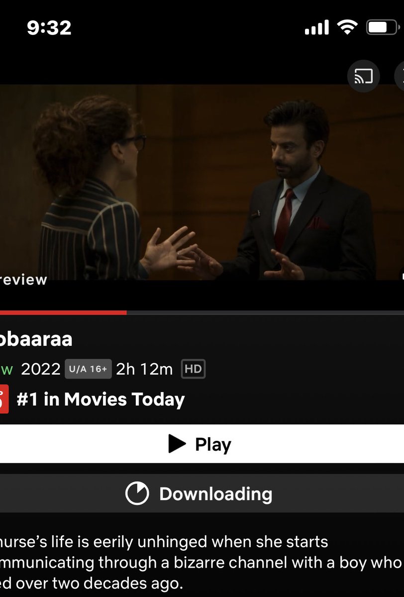 #Dobaaraa is trending at #1  among top 10 on #Netflix 
Yayyyy 😊