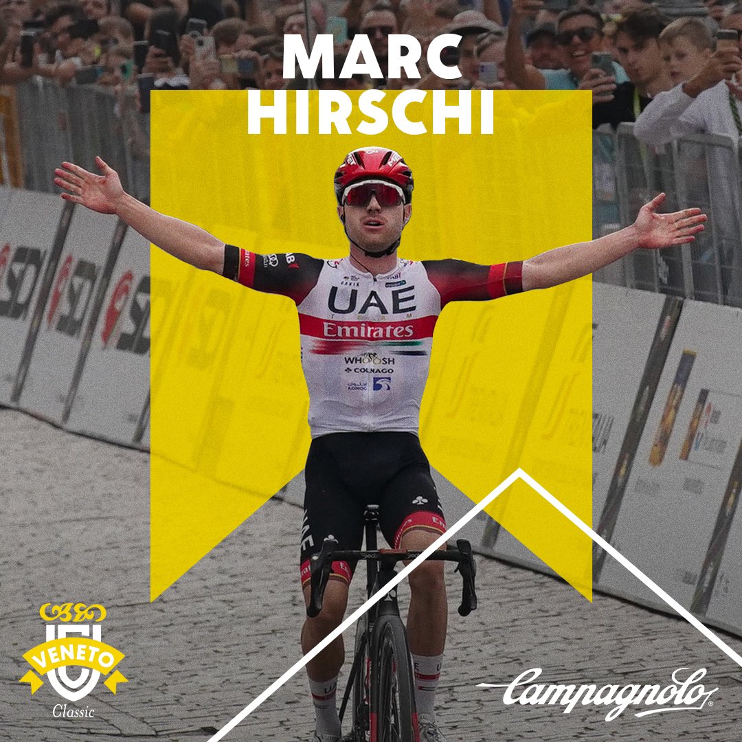 🟡 WINNER 🟡

🙌 <a href="/MarcHirschi/">Hirschi Marc</a> 🙌

Powered by <a href="/campagnolosrl/">Campagnolo</a> 

#VenetoClassic

<a href="/TeamEmiratesUAE/">@UAE-TeamEmirates</a>