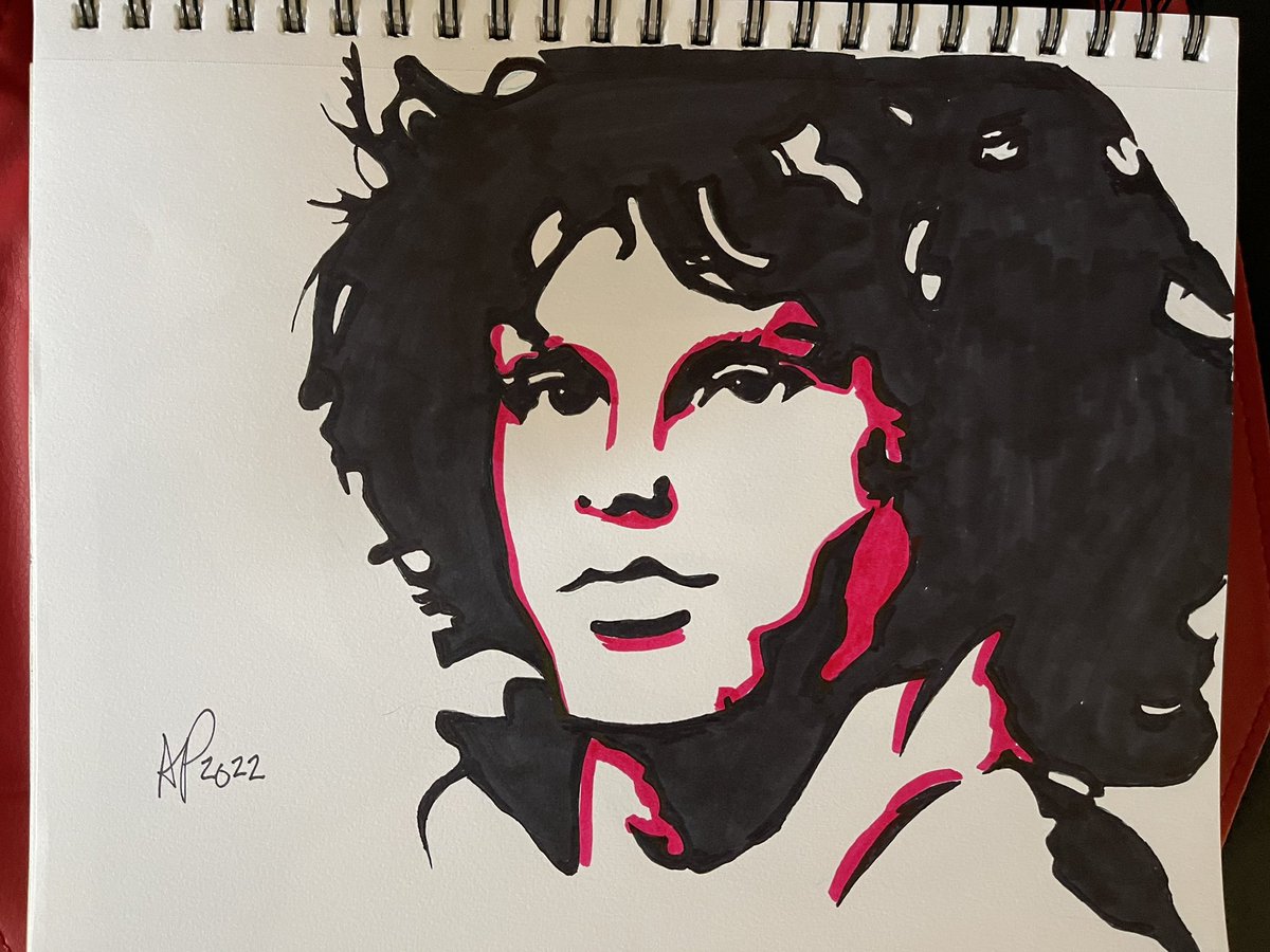 AARONisPAULE's tweet photo. #inktober2022 Day 16. #jimmorrison #thelizardking #mrmojorisin #thedoors #rickandtheravens. Made by #micronpen, #sharpiefinepoint #sharpiechiseltip #tombowdualbrushpens #inktober https://t.co/XuCS1LwpNg