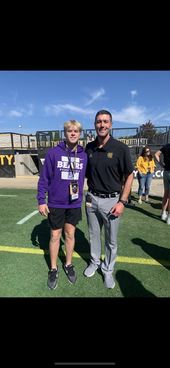 KT_Thompson14's tweet photo. Had an awesome time visiting down at @KSUEATzone yesterday. Can’t wait to come back. @CoachSafford @CoachChesnutKSU @CBluffFootball @RecruitGeorgia @mpass13 https://t.co/7Nre3zN18L