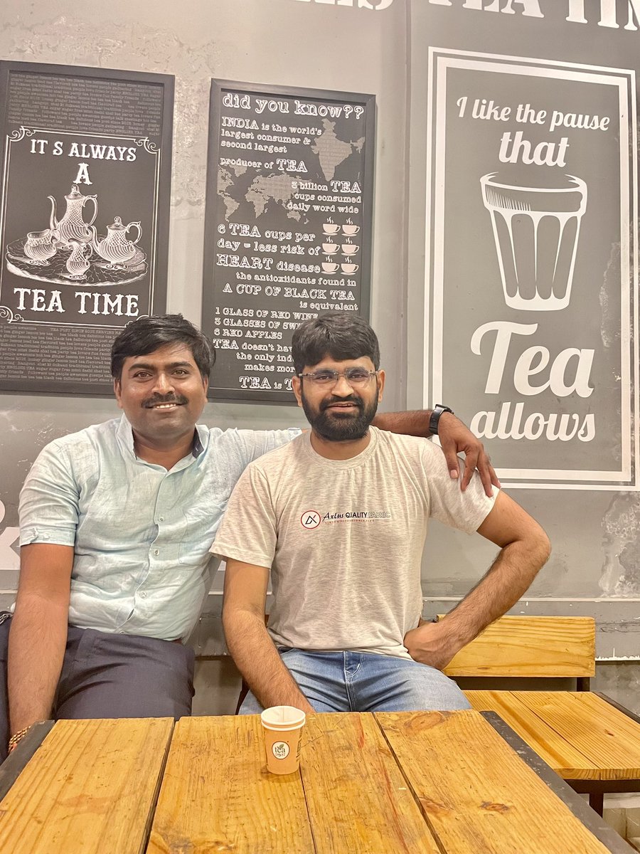 Ashwar_Sanjay's tweet photo. Good friends never say goodbye. They simply say “See you soon.” 

My frnd @sandip123jadav, going to Amreli,After completing almost 5 years in Porbandar #farewell #tea #teapost https://t.co/EMibuUWBvR