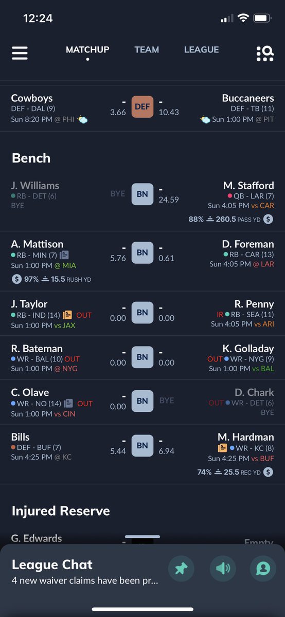 codysawyers630's tweet photo. @andyholloway @FFHitman I’m right there with you @andyholloway with my Megalabowl team. Gonna be a tough week https://t.co/lObAuHu7XU
