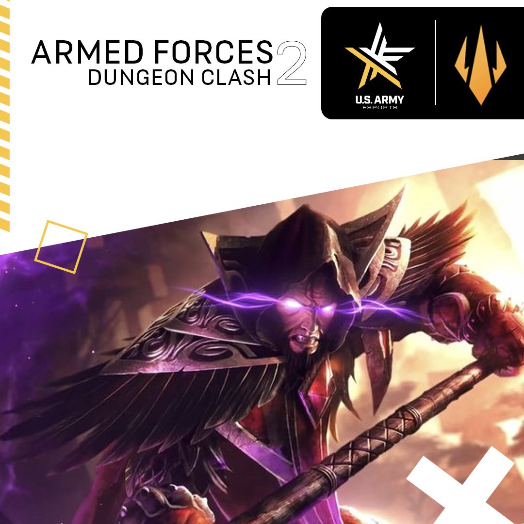 USArmyesports's tweet photo. Final day of @AFDCevents Armed Forces Dungeon Clash 2: Electric Boogaloo. 

Let’s finish strong! #StarsForward #MGLWOW

Today from 1-6pm ET. 
https://t.co/bEORYmx0XK

@MGLHQ 
@JoinGenEsports https://t.co/sKhLmp0jnK