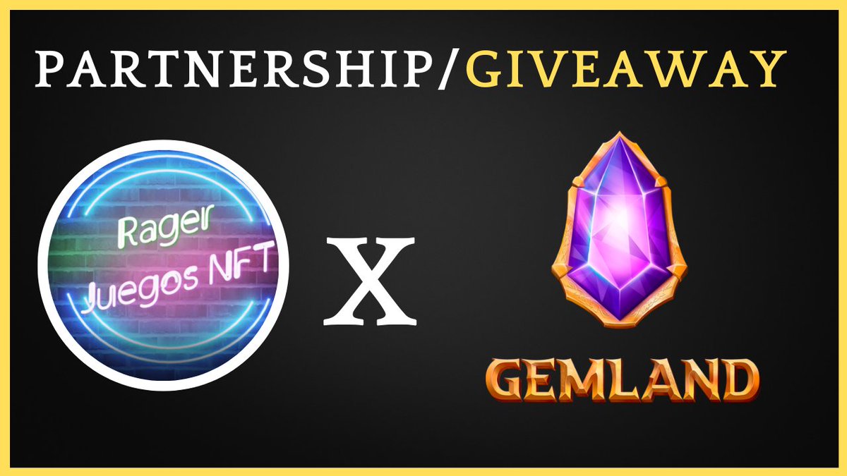 🚀GEMLAND 💸

🏆 ¡SORTEO 10 NFT (+30$)💰 
PLAZO: 21 DE OCTUBRE

👉 WEB: gemland.world

💎Para participar:

▶️Entrar al discord: discord.gg/5t95TPTGqS
▶️Follow 
<a href="/RagerrrYT/">RAGER / eSpartans ⚔</a> &amp; <a href="/Gemland_world/">Gemland - Official Community</a> 
▶️ Like y RT ❤️
▶️ Menciona dos amigos

#Giveaway #sorteos #GiveawayAlert