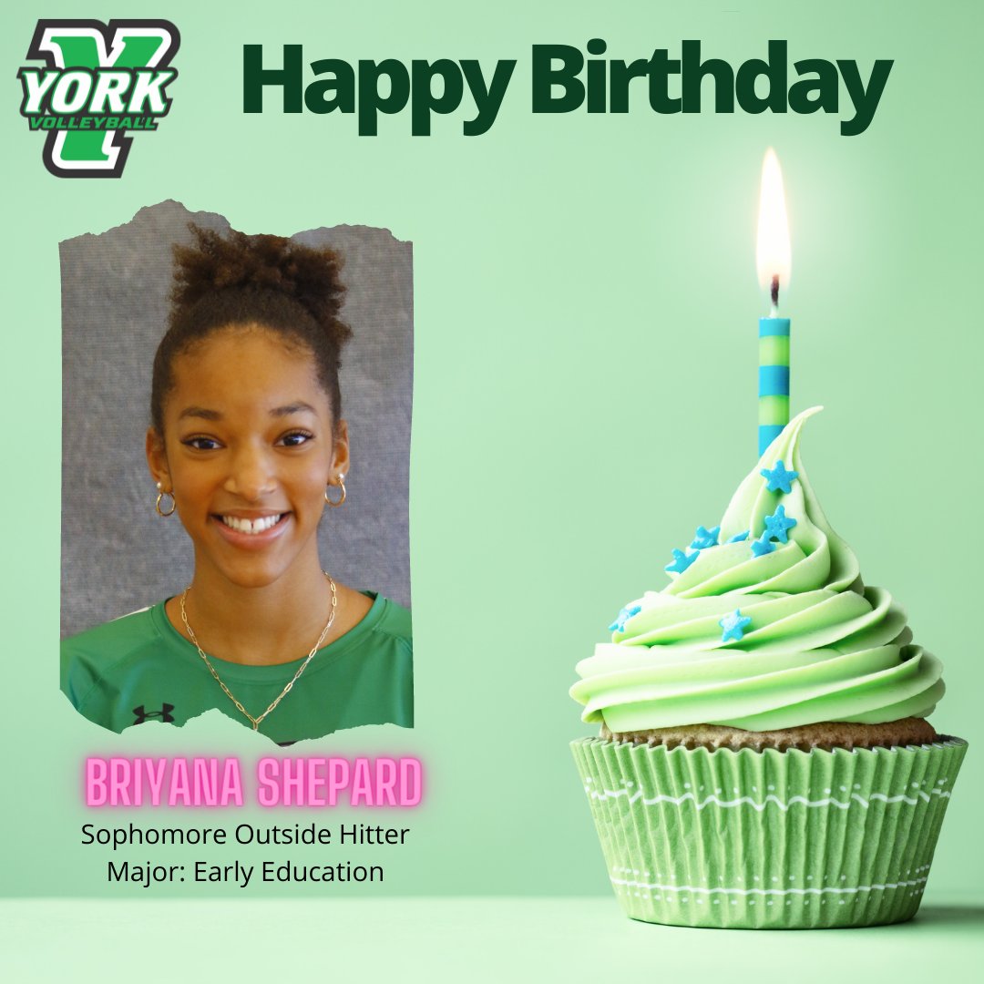 YCPVolleyball's tweet photo. Happy Birthday to Sophomore Outside Hitter Briyana Shepard! We hope it is a fantastic day!
#YCPVB #LetsGoYork https://t.co/daMD3qRIa0