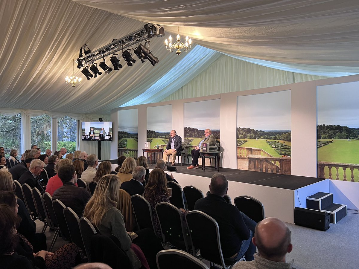 clivedenlitfest's tweet photo. For our final session of #clivedenlitfest2022, Simon Heffer talks to @aroberts_andrew about Chips Channon, the master diarist and mischief-maker of 20th-century politics.

#chipschannon #simonheffer #andrewroberts #theartsclubstage @the_arts_club https://t.co/ZXa5XAXWXR
