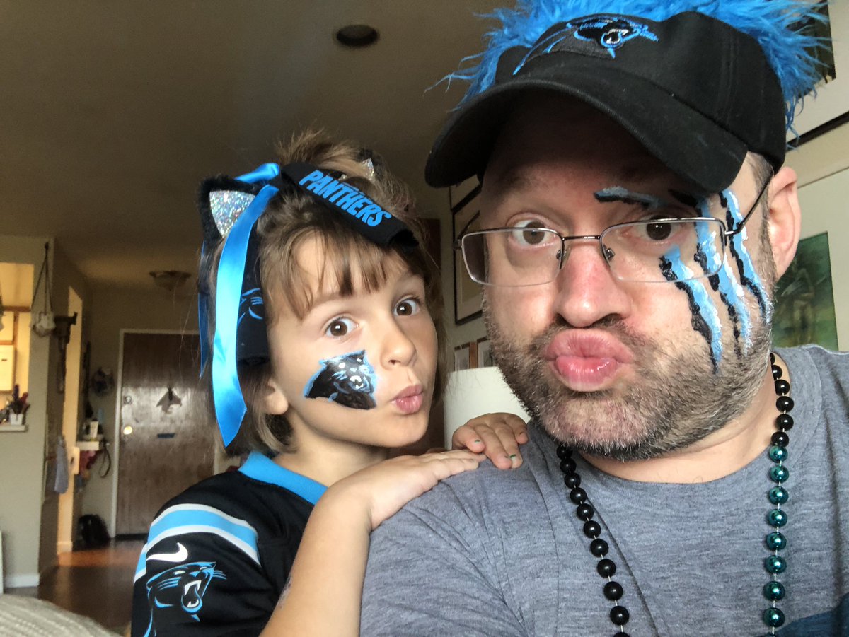 SmokeyCloud's tweet photo. Game faces on for #CARvsLAR #KeepPounding https://t.co/g26W3WeXth