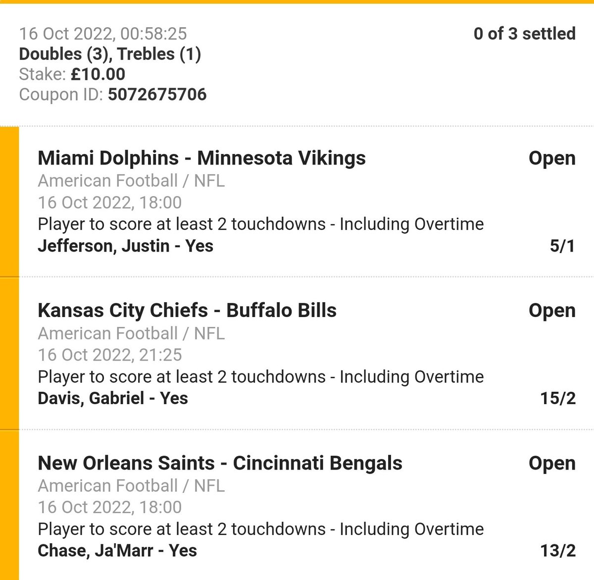 NFLuktips's tweet image. #NFLSunday #NFL few bets for today 2 trixie bets one acca been abit unlucky the last few weeks lets see if we get a turn around good luck if your following!
