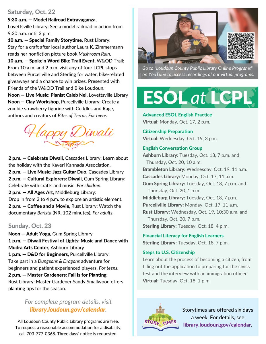 In the coming days there are multiple opportunities to celebrate Diwali and discuss this year's 1book 1community selection, "Maybe He Just Likes You." Find out when and where these and other programs are happening in the Oct. 17-23 Weekly Program Schedule: buff.ly/3yGvdiQ