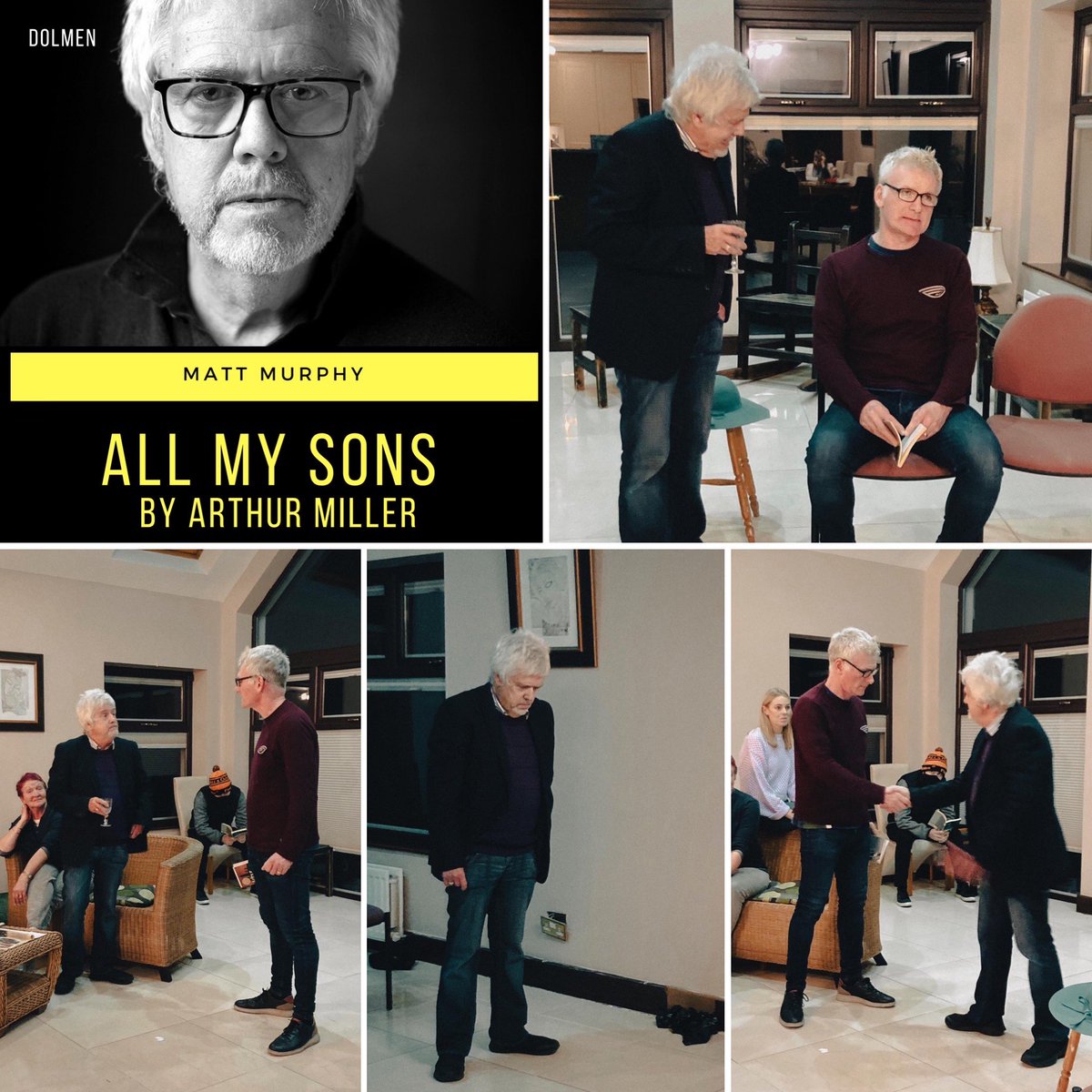 Dolmen Theatre Group Presents All My Sons by Arthur Miller with Matt Murphy in the role of Joe Keller.

2nd - 5th November at 8pm
Tickets: €12 Wed, €16 Thurs, Fri, Sat.

Book your tickets here: 
antain-tickets.antain.ie/ticketbooth/sh… <a href="/antainarts/">An Táin Arts Centre</a> <a href="/DundalkTourist/">DundalkTouristOffice</a> #louthchat #dundalkarts