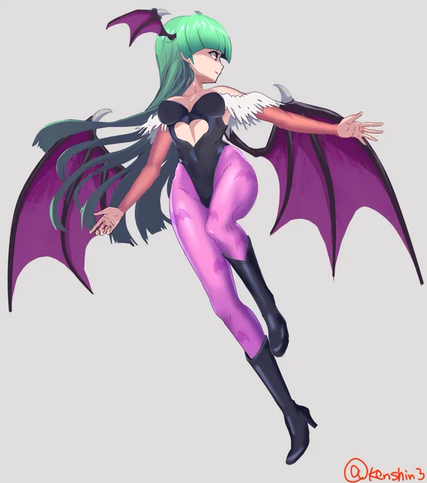 習作としてモリガン描いた 