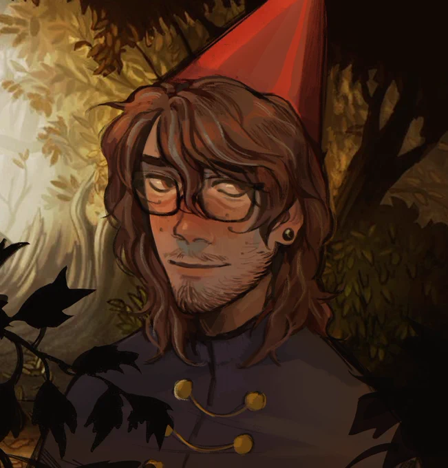 Matching Warren and Gordon pfps for the Halloween season bc it's over the "garden" wall get it. Get it #redvalleyfanart (Warren is by  Gordon is by ) 