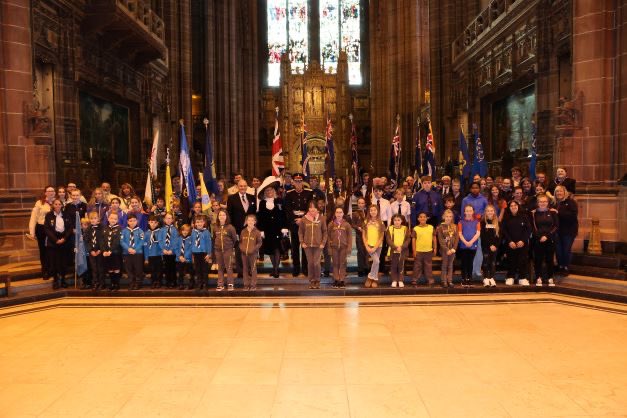 HS_Merseyside's tweet photo. Today’s Judges’ Service @LivCathedral thank you everyone who attended @MerseysideScout @MerseysideGG @sthelensscouts @theboysbrigade @LdLtMerseyside @CountessPR @hscumbria @SheriffCheshire Martin Ainscough #HighSheriff #Lancashire @MerseyPolice @BandMerseyside @MerseyFire https://t.co/sCxCpbQzGU